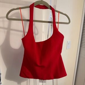 Zara red halter top